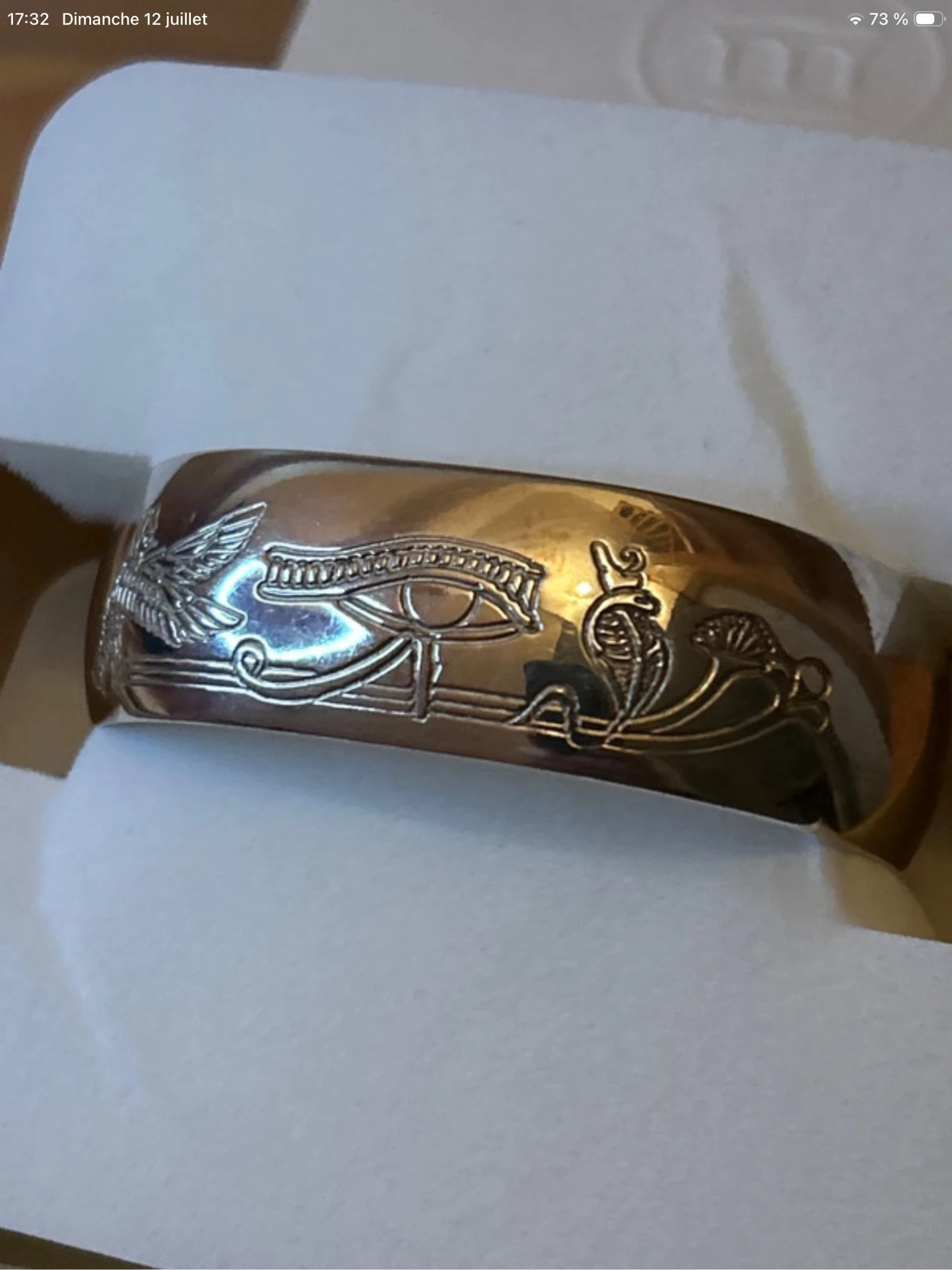 Pulsera cuff egipcia ojo de Horus escarabajo plateado💕💕 – photo 2